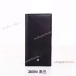High Quality Black Leather Long Mont Blanc Wallet with 12cc